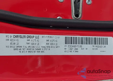 2015 Dodge Charger Sxt from USA, damaged, VIN 2C3CDXHG6FH731892